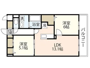 コレッソ・m【1階】の間取り