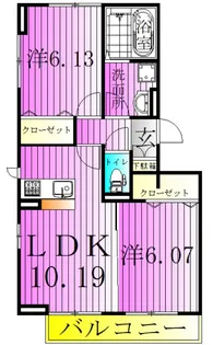 ドゥ・ブランシュ【1階】の間取り