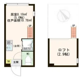 ハーモニーテラス南砂III【2階】の間取り