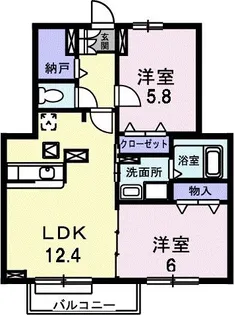 群馬県高崎市上豊岡町【アパート】の間取り