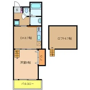 ブラン・ヴェール【3階】の間取り