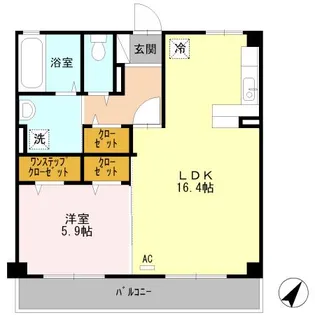 グランデサーナ【1階】の間取り