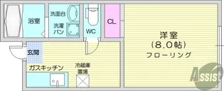 コーポ竹の葉【1階】の間取り
