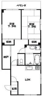 ハイツクローバー【1階】の間取り