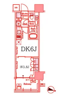 パークアクシス横濱高島町【6階】の間取り
