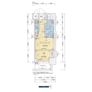 1LDKの間取り画像