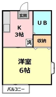 スカイハイツ【2階】の間取り