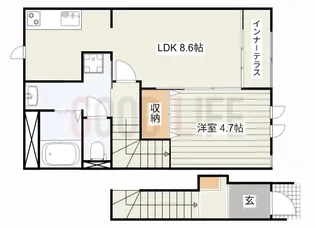 兵庫県丹波篠山市宇土【アパート】の間取り