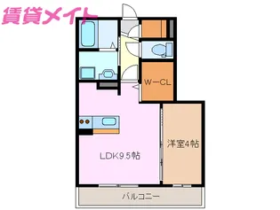 リベルテ・ドゥ【2階】の間取り