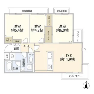 神奈川県川崎市宮前区宮前平1【マンション】の間取り
