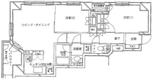 クイーンズパレス東京中央【10階】の間取り