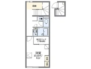レオパレス本丸 III【2階】の間取り