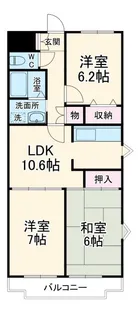 エレガンス春日部【4階】の間取り