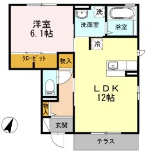 神奈川県足柄上郡開成町みなみ1【アパート】の間取り