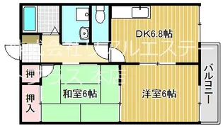 フレグランスヤス【1階】の間取り