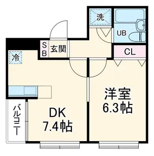 ローズマンションA1【1階】の間取り
