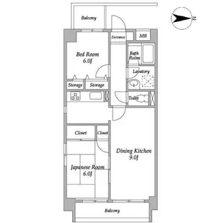 ラフィネ武蔵小山【8階】の間取り