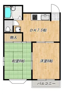 ビュークレスト【2階】の間取り