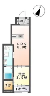 レヴァータ山澄【1階】の間取り