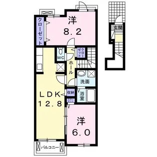 埼玉県深谷市上柴町西5【アパート】の間取り