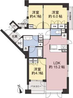サンウッド新宿戸山フラッツ【3階】の間取り