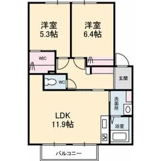 ドミール富永【1階】の間取り