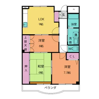 パラサンピア III【4階】の間取り