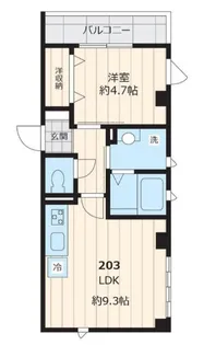 東京都渋谷区代々木5【マンション】の間取り