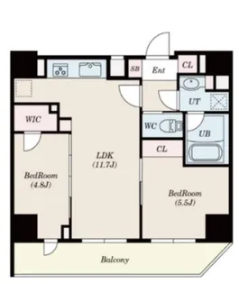 GRANPASEO浅草橋【8階】の間取り