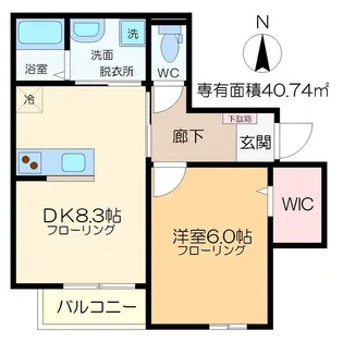 ラピスフィルド【3階】の間取り