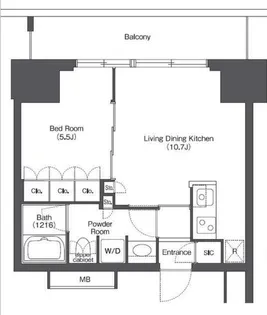 東京ポートシティ竹芝 レジデンスタワー【13階】の間取り