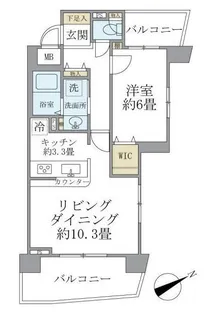 東京都荒川区南千住5【マンション】の間取り