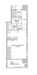 コンフォリア神田神保町【9階】の間取り