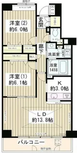 メゾン・シャルム【9階】の間取り