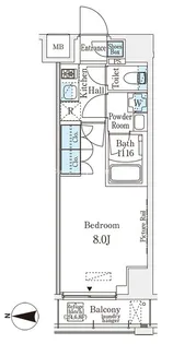 ムニレジデンス上野(旧名称:ベルファース上野)【4階】の間取り