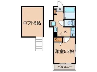 アトランティス朝霞【3階】の間取り