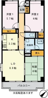 マンション篠崎【5階】の間取り