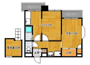 大橋ツインビル【5階】の間取り