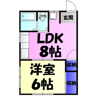 ヒルズ轟【3階】の間取り