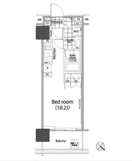 パークハビオ赤坂タワー【18階】の間取り