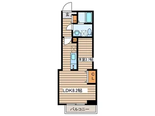 Meridian柳生壱番館【3階】の間取り