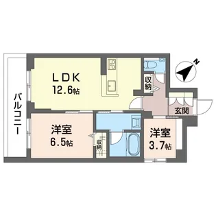 グランディール横濱台場【4階】の間取り