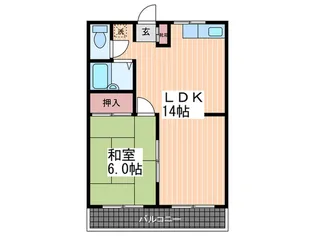 ル・モンド楓【1階】の間取り