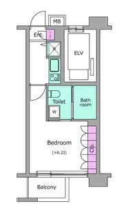 レジディア新宿イーストII【4階】の間取り