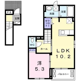ペペルモコ【2階】の間取り