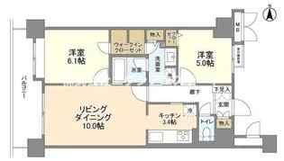 ディオフェルティ北梅田【9階】の間取り
