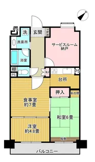 ライオンズシティ三郷【5階】の間取り