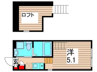 ディア コート梅島【2階】の間取り