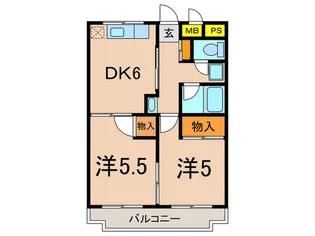 ロイヤルハイムKAJIGAYA【2階】の間取り