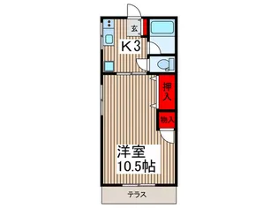 ルミエール西所沢【1階】の間取り